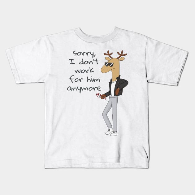 Freelance Deer Kids T-Shirt by by me art